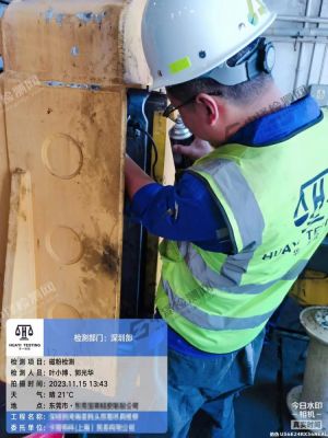 東莞清溪碼頭雙箱吊具上門探傷檢測案例